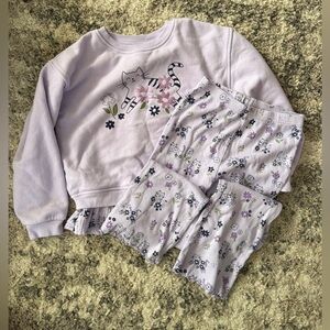 Wonder Nation Light Purple Cat Pajama Set